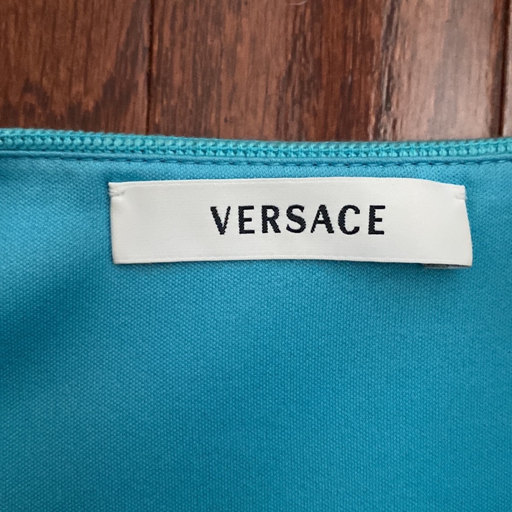👗Versace Turquoise Cocktail Dress👗 - Picture 5 of 9